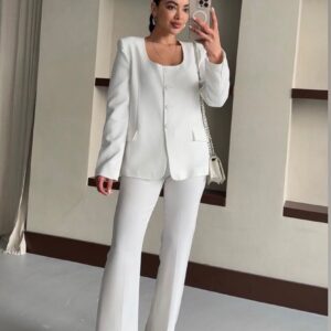 Premium Kare Yaka Ceket Pantolon Takım