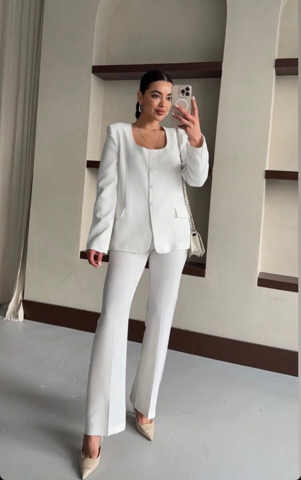 Premium Kare Yaka Ceket Pantolon Takım