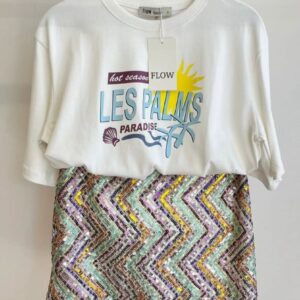 Baskı Detaylı Oversize Tshirt
