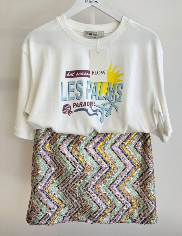 Baskı Detaylı Oversize Tshirt