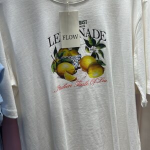 Limon Baskı Detaylı Oversize Tshirt