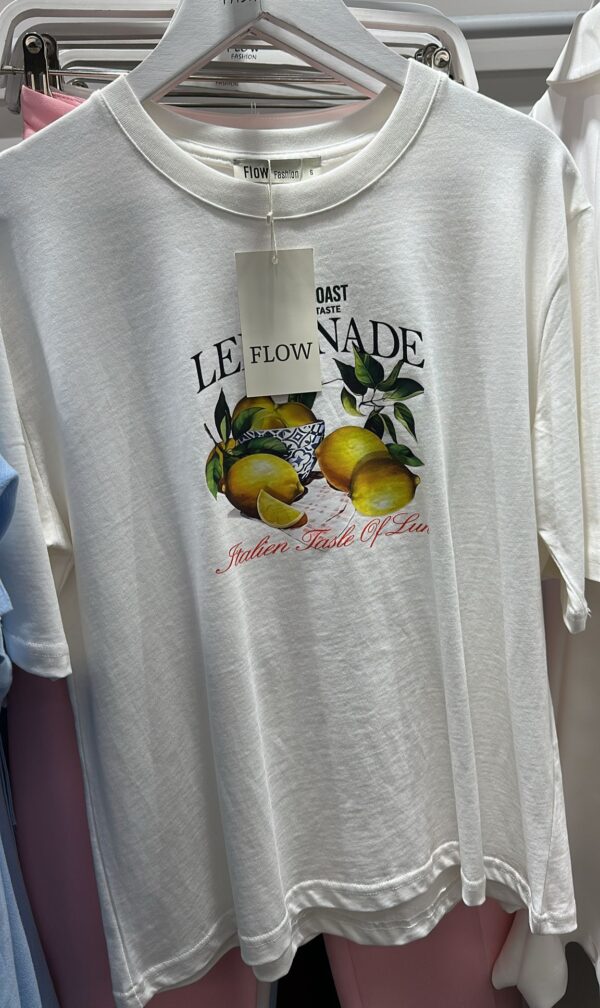Limon Baskı Detaylı Oversize Tshirt