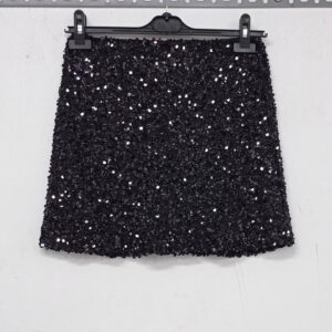 Trend Pullu Mini Etek -siyah