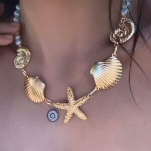 Deniz kabuğu kolye -inci