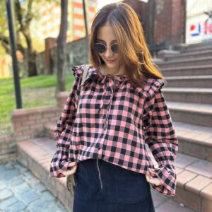 Orj mrk Lacivert Fermuar Detaylı Kadife Etek