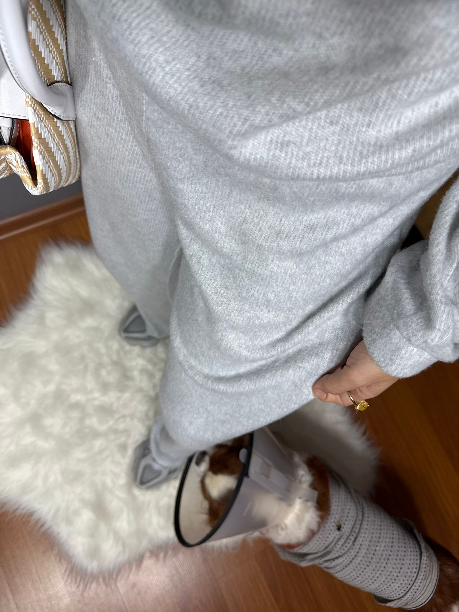 ORJMRK Yumoş İkili Takım-Açık Gri - Görsel 2