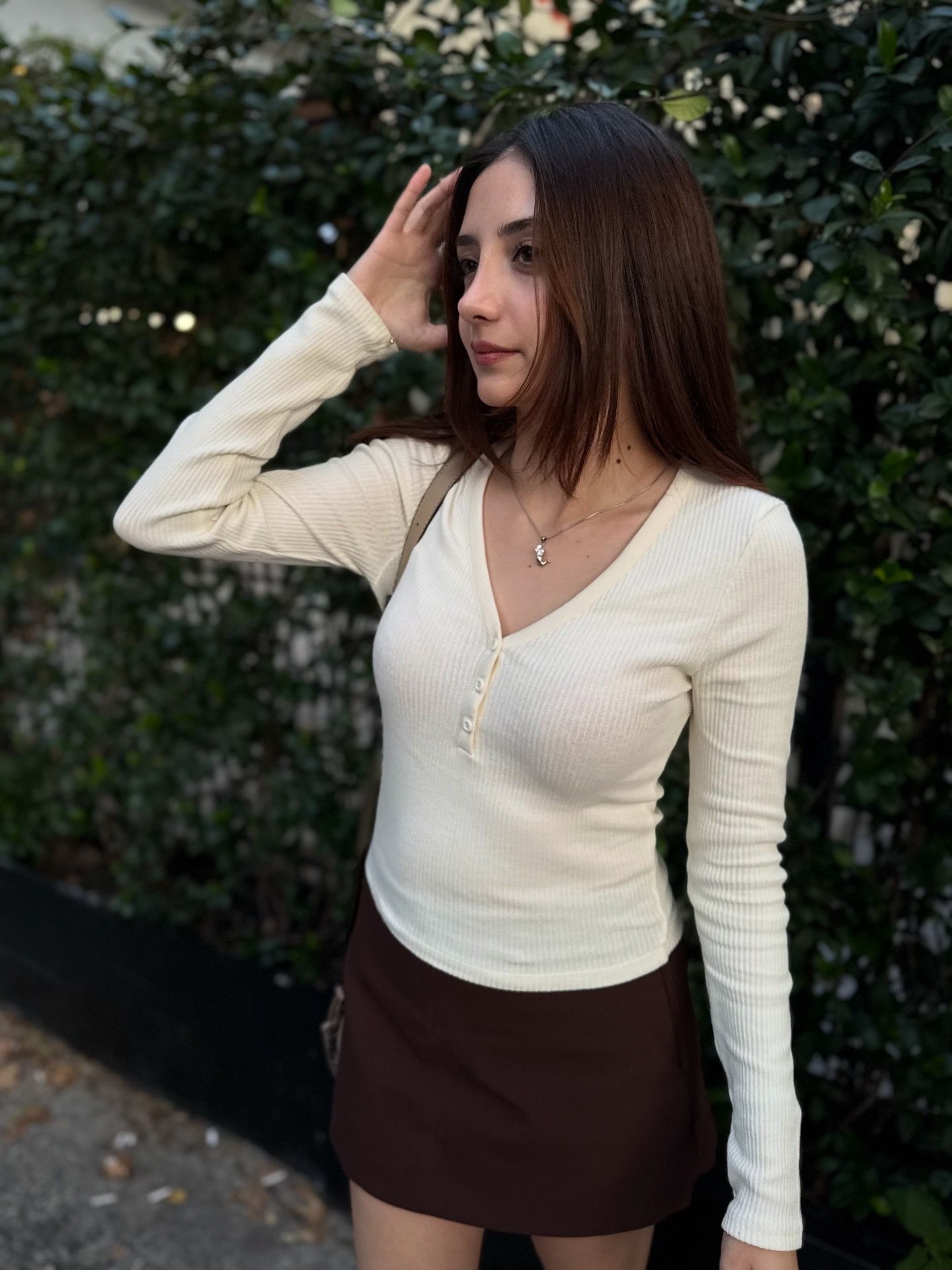 ORJ MRK Fitilli Bluz Ekru Renk