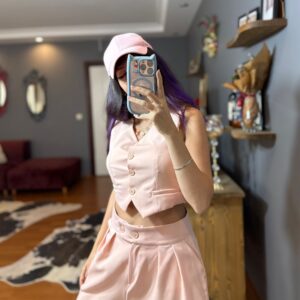 Yelek Pantolon Takım-pembe