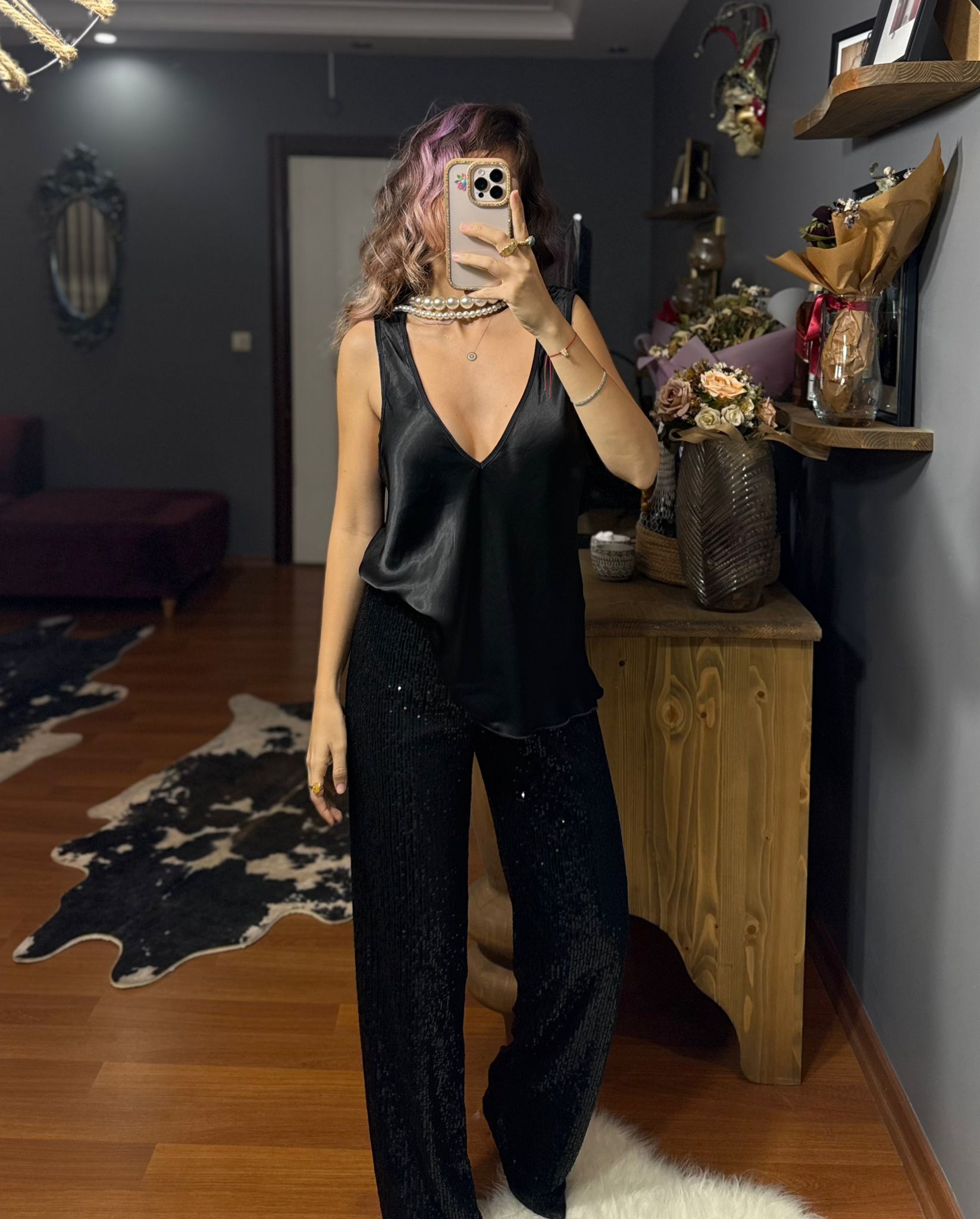 Pullu Beli Lastikli Salaş Pantolon - Renk Seçenekleri - Görsel 16