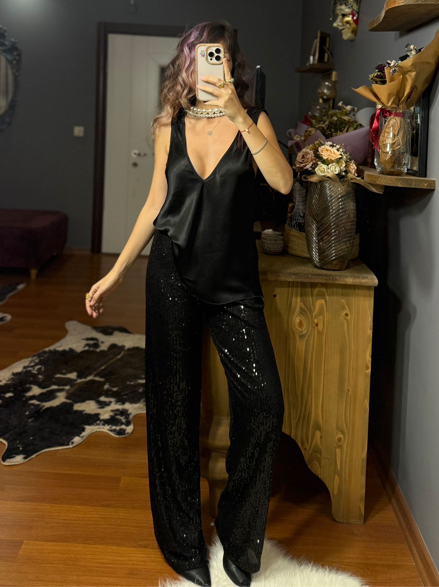 Pullu Beli Lastikli Salaş Pantolon - Renk Seçenekleri