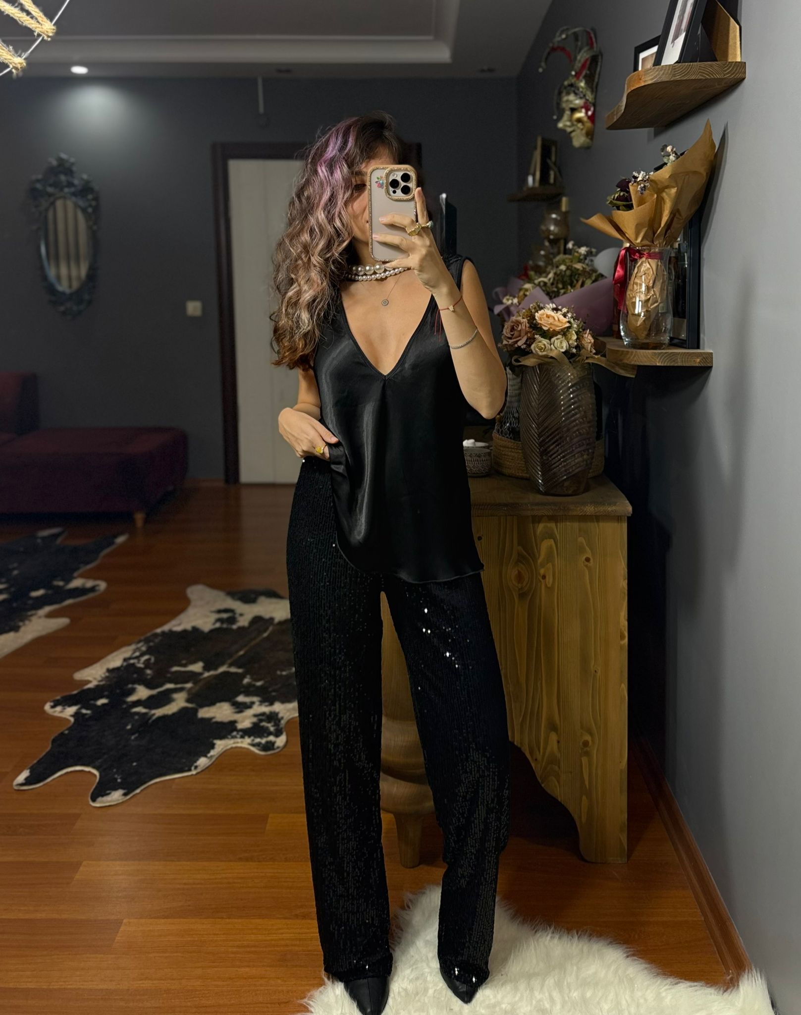 Pullu Beli Lastikli Salaş Pantolon - Renk Seçenekleri - Görsel 15