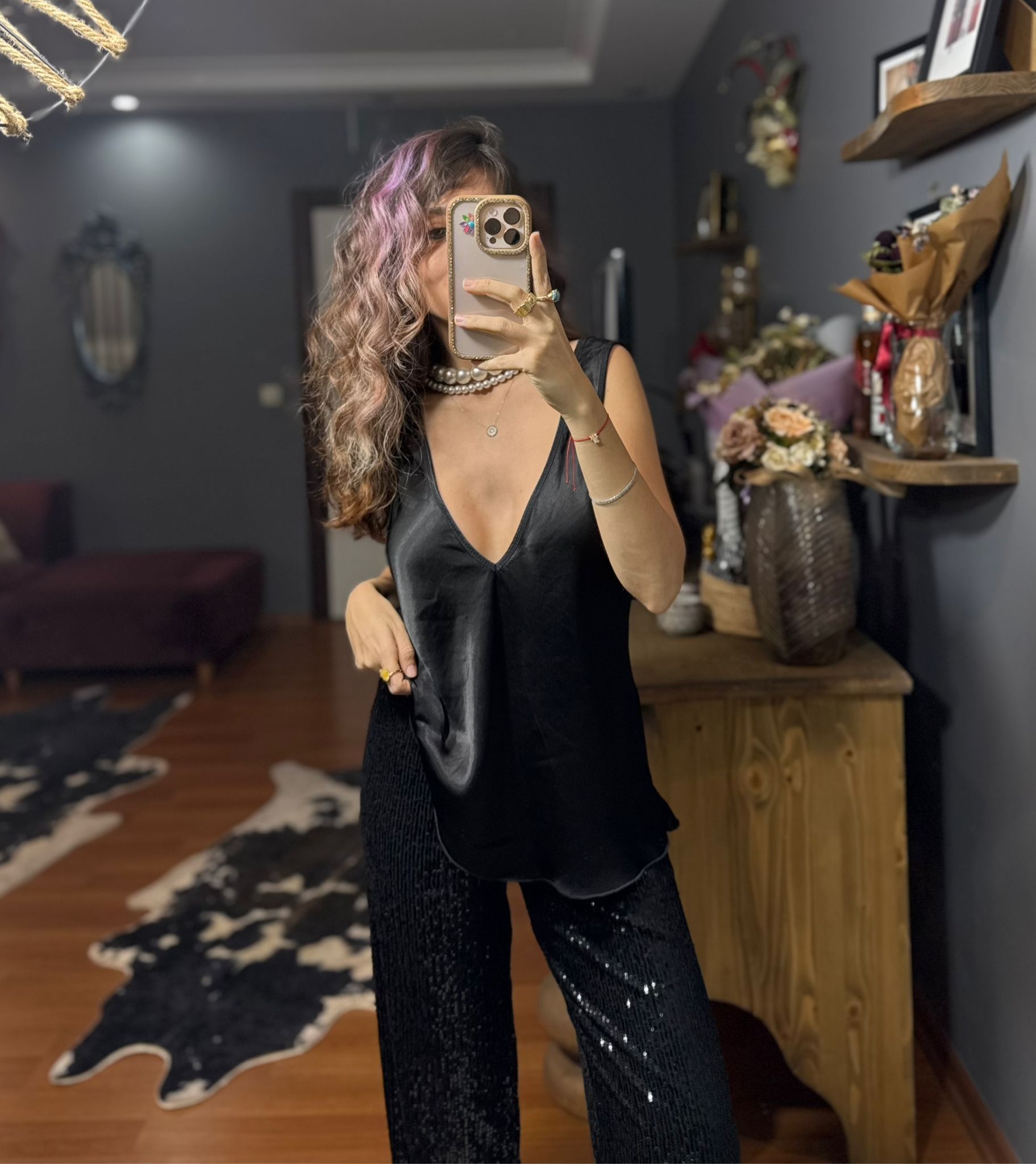 Pullu Beli Lastikli Salaş Pantolon - Renk Seçenekleri - Görsel 14