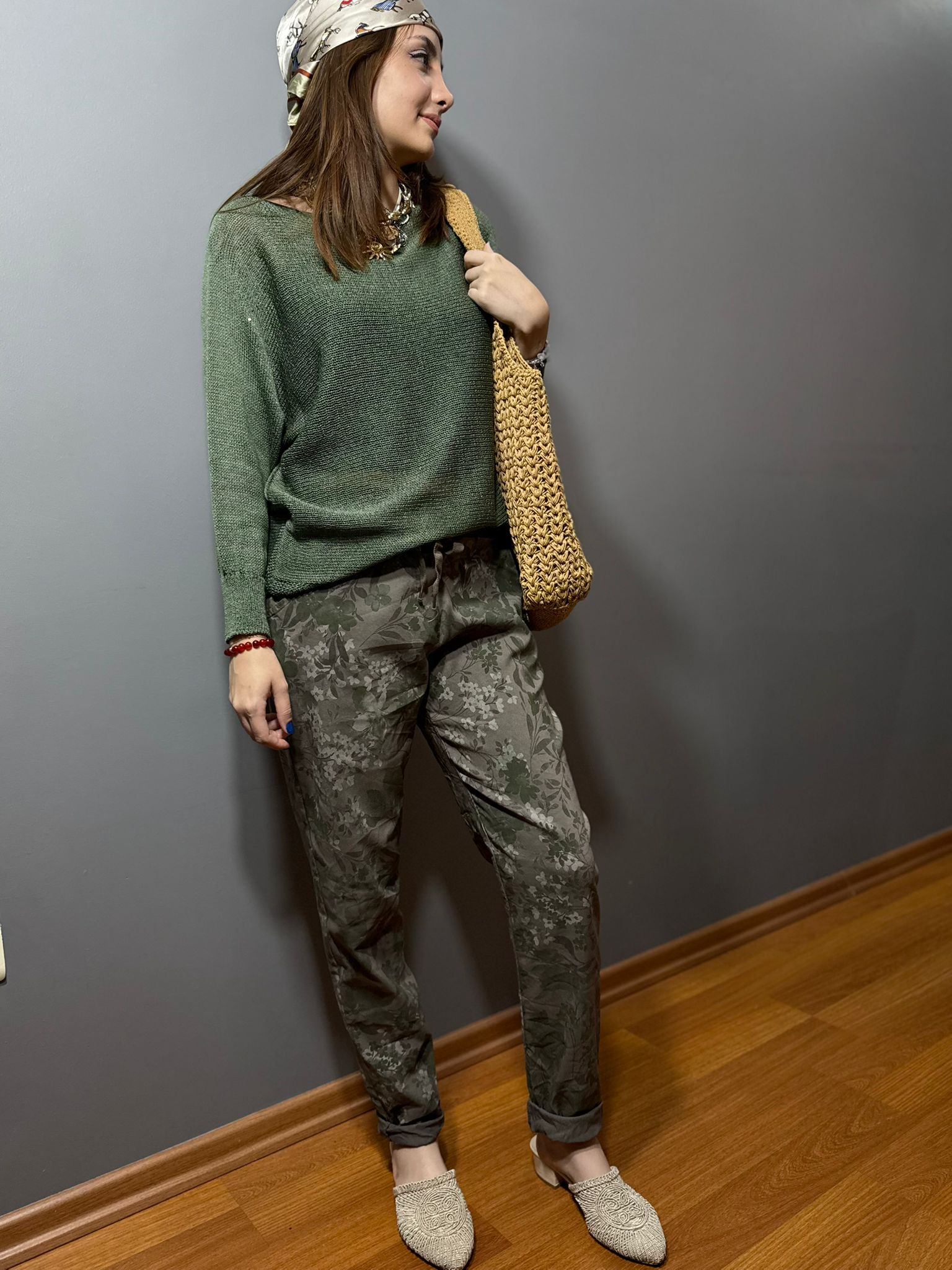 Desenli İthal Pantolon