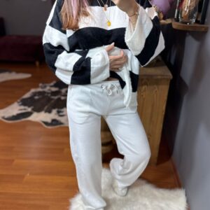 Fitilli Pamuk Kumaş Yumoş Eşofman Altı (oversıze degıldır)