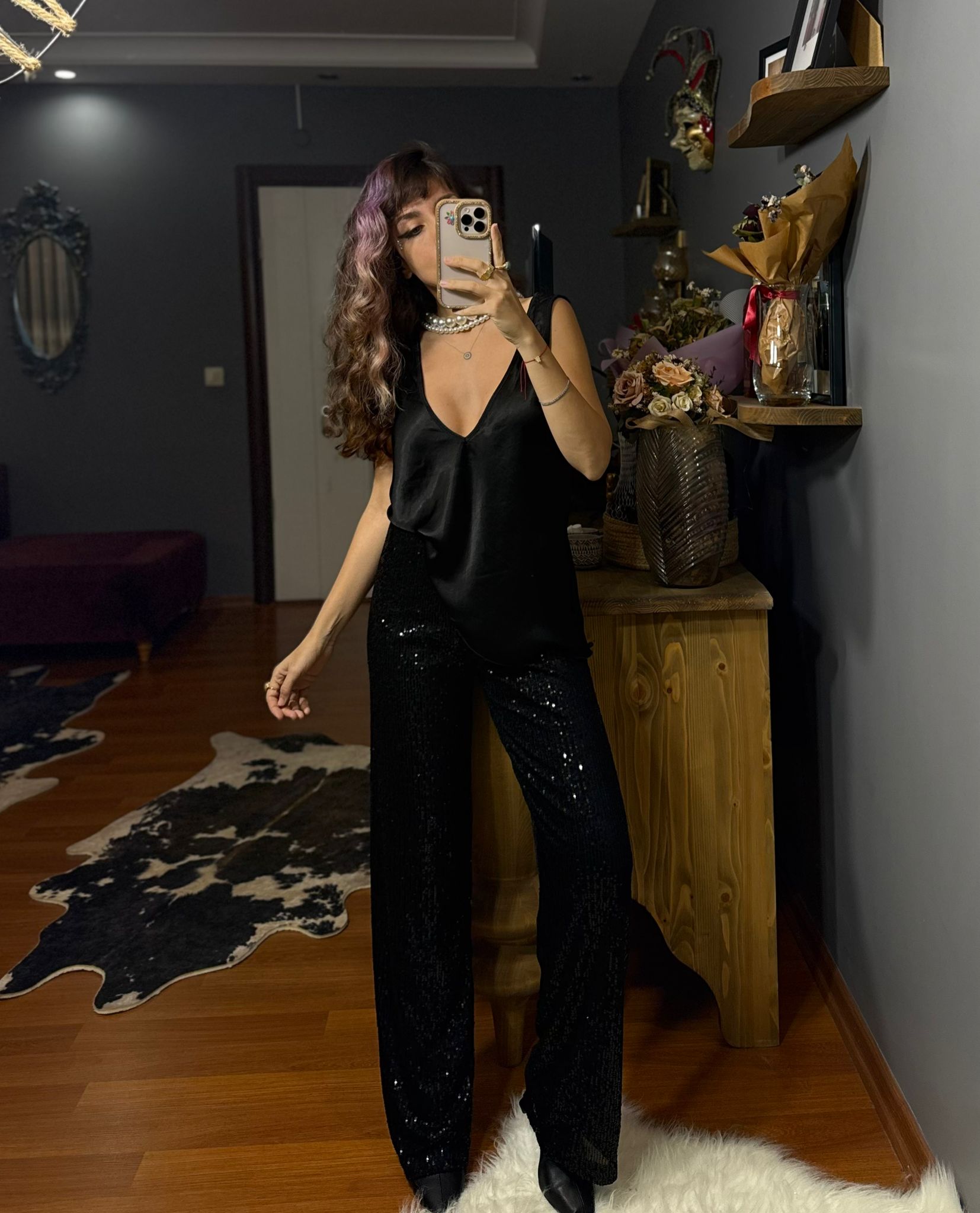 Pullu Beli Lastikli Salaş Pantolon - Renk Seçenekleri - Görsel 12