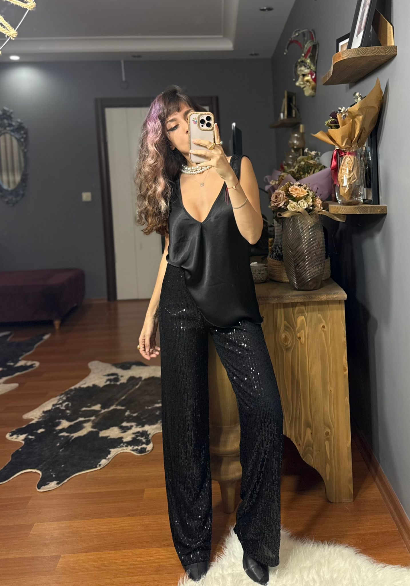 Pullu Beli Lastikli Salaş Pantolon - Renk Seçenekleri - Görsel 13