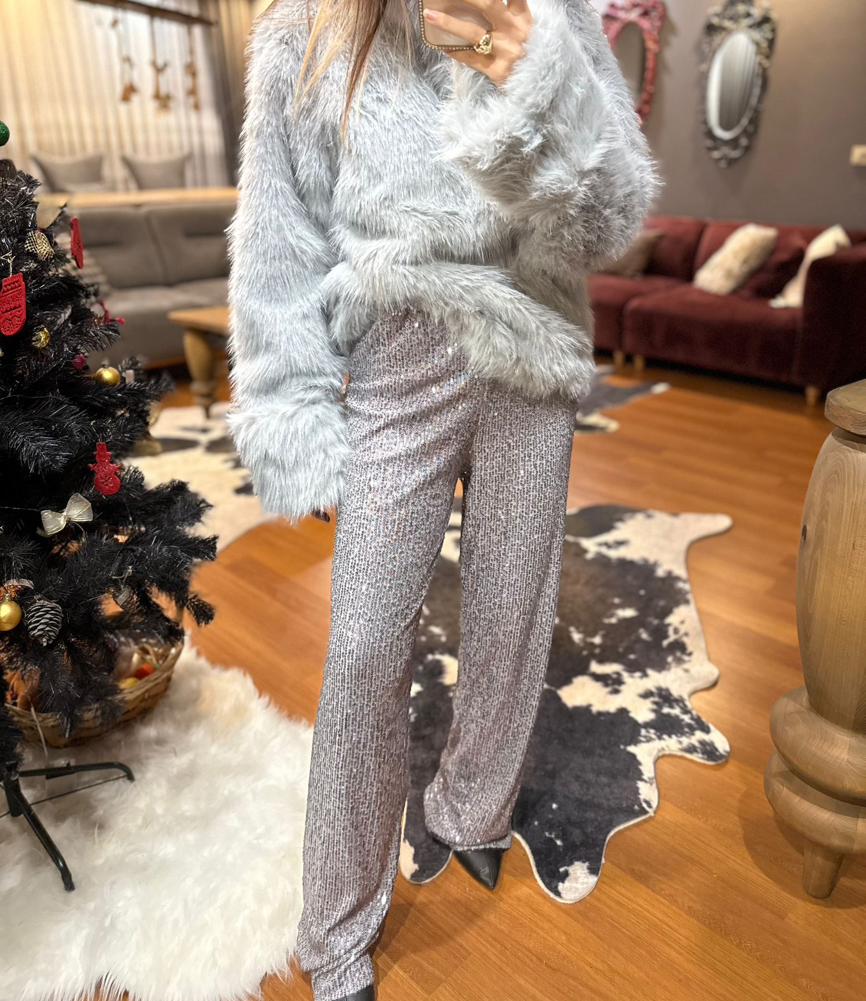 Pullu Beli Lastikli Salaş Pantolon - Renk Seçenekleri - Görsel 19