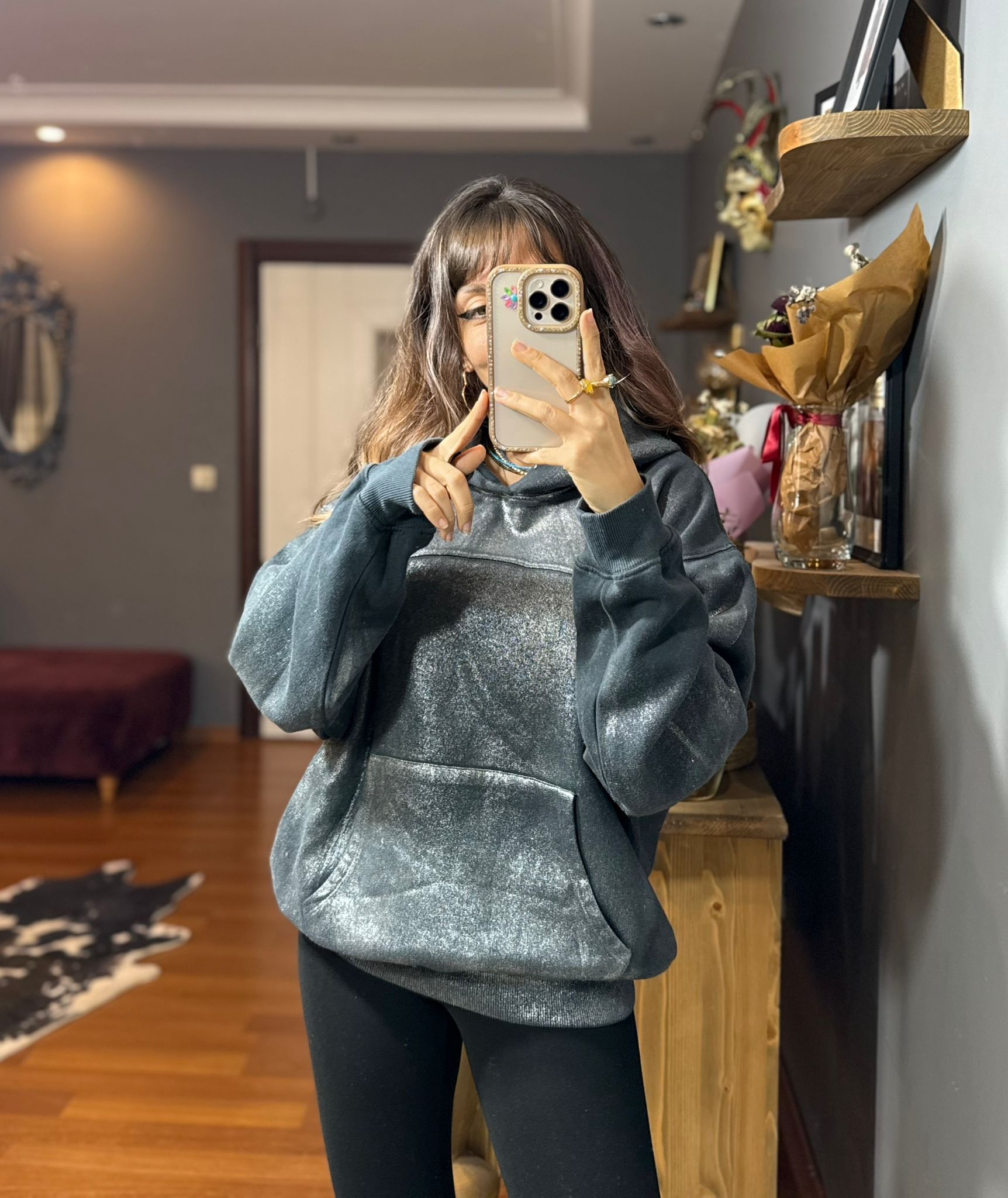 Parlak Batik Şardonlu Sweat - Görsel 7