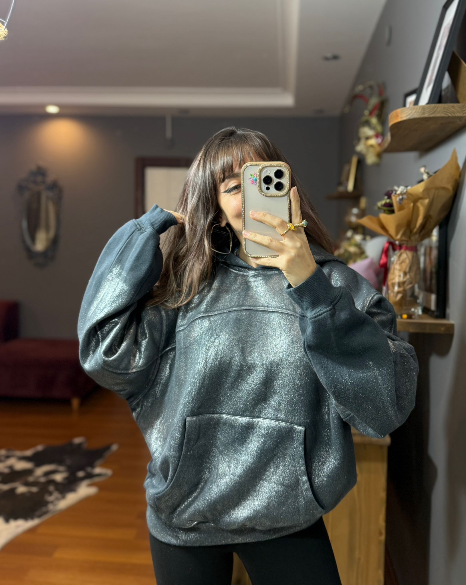 Parlak Batik Şardonlu Sweat - Görsel 5