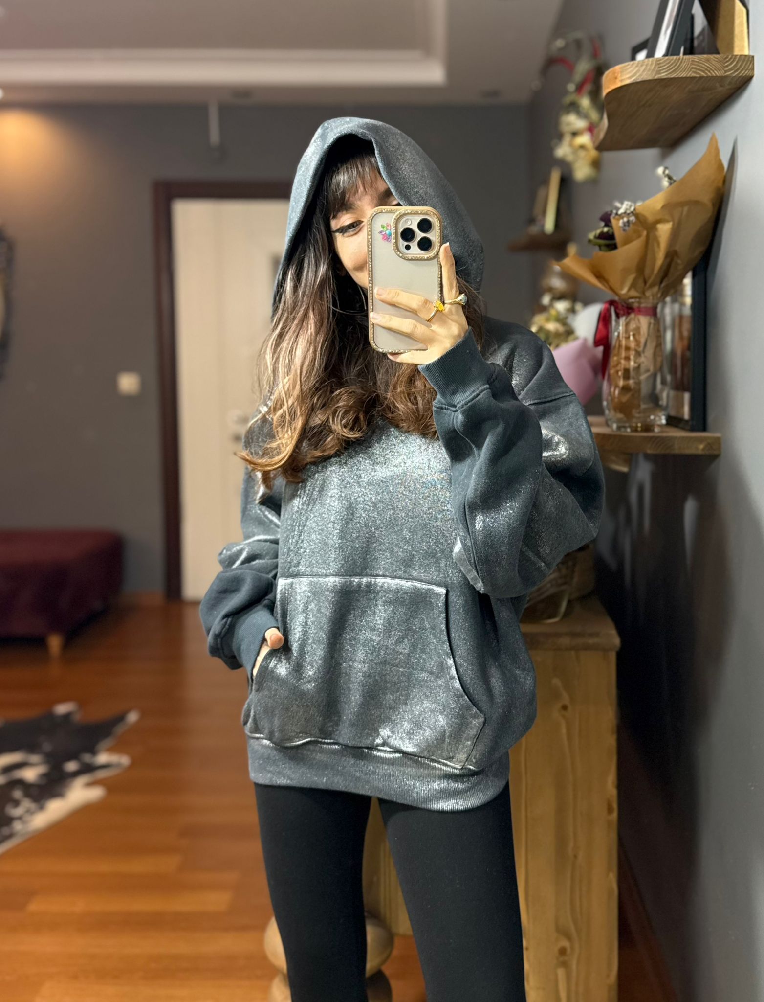 Parlak Batik Şardonlu Sweat - Görsel 4