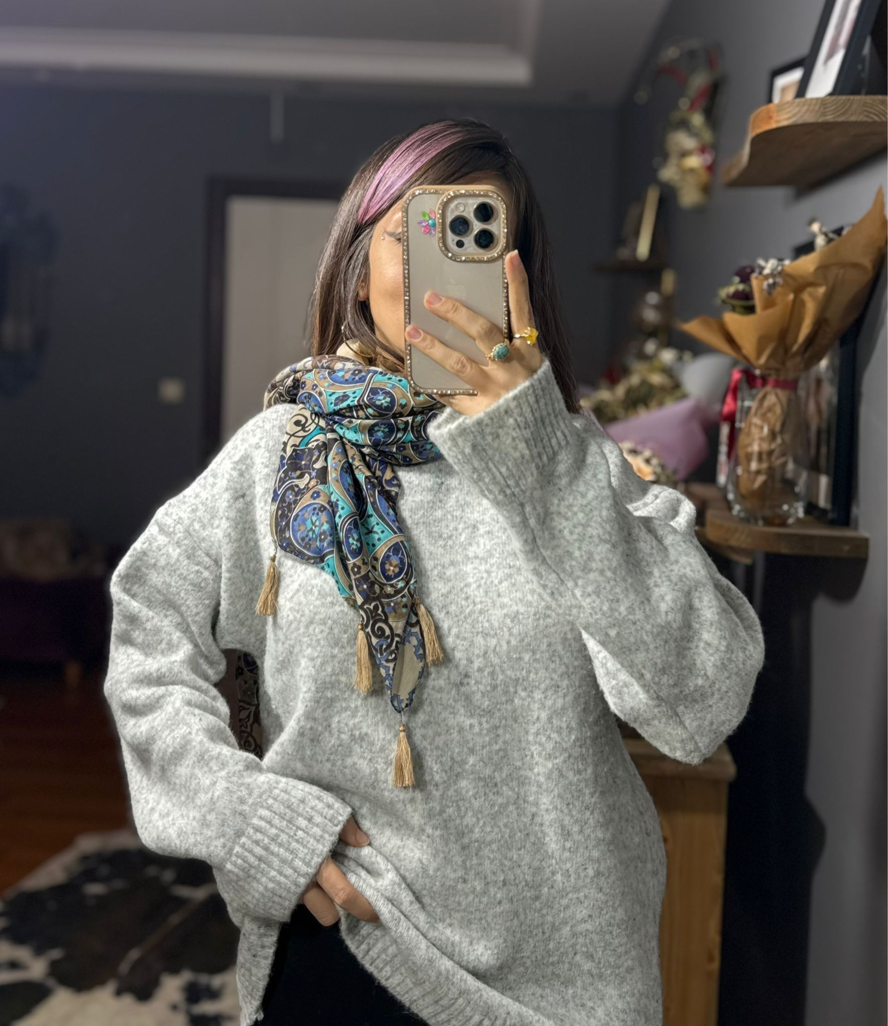 Oversize Bisiklet yaka Kaza - Görsel 3