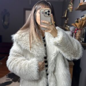 Kadın Suni Kürk Mont-ACIK BEJ