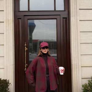 Oversize Kırmızı Oduncu Gömlek -bordo