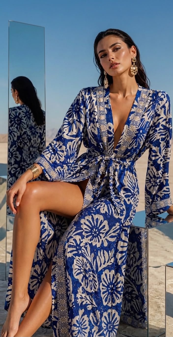 İthal Pamuk Kumaş Kimono