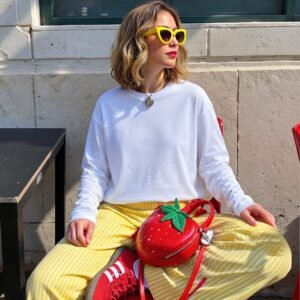 Bisiklet Yaka Oversize Pamuk Kumaş Sweatshirt-beyaz