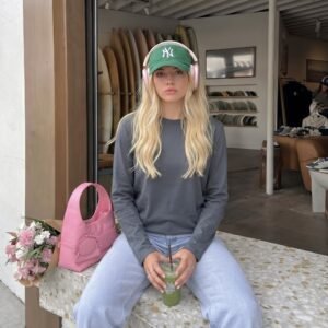 Bisiklet Yaka Oversize Pamuk Kumaş Sweatshirt-anrasit